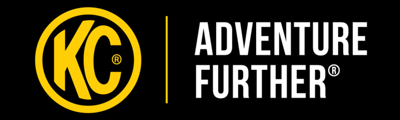 KC HiLiTES 17in. x 60in. Banner - Black w/Yellow - KCL9902