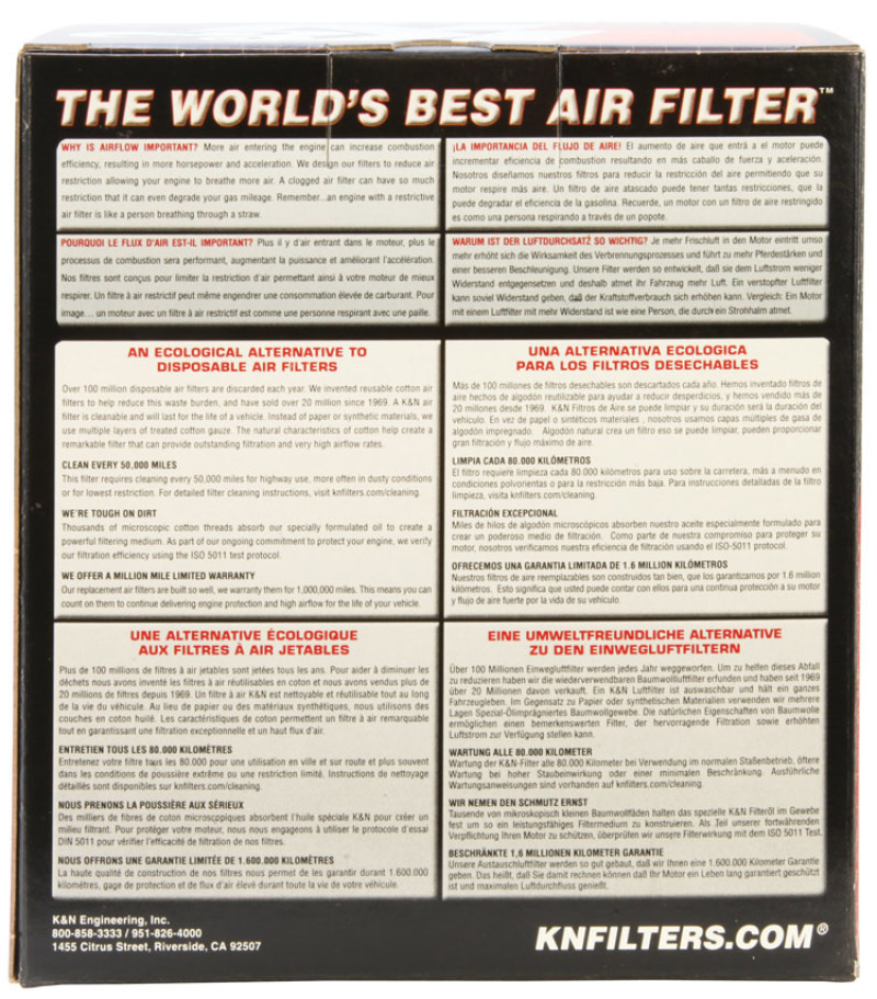 K&N Custom Air Filter - Round 6.25in OD 5.25in ID 4in H - E-3344