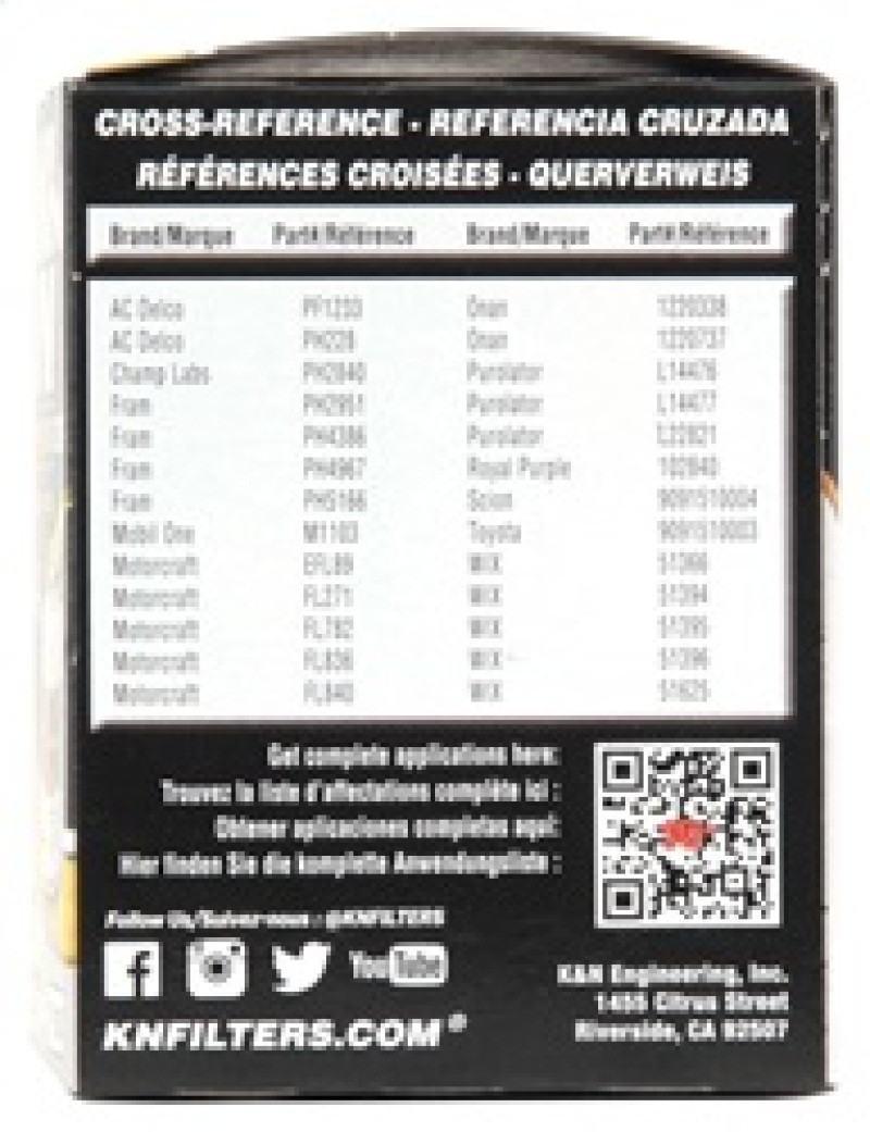 K&N 03-09 Scion tC / 00-05 Celica GT/GT-S Performance Gold Oil Filter - HP-1003