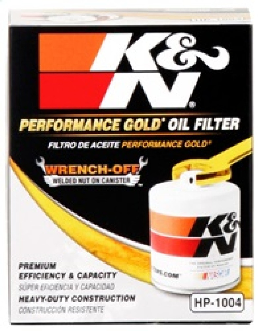 K&N Universal Performance Gold Oil Filter - HP-1004