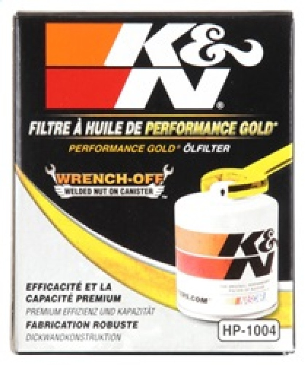 K&N Universal Performance Gold Oil Filter - HP-1004