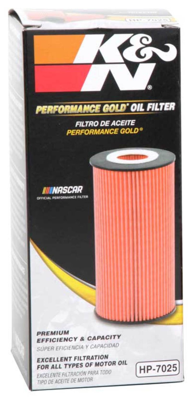 K&N Performance Oil Filter for 11-13 Chrysler 200/300 3.6L / 11-13 Dodge Durango 3.6L - HP-7025