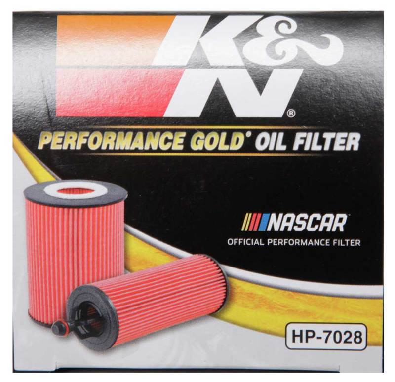 K&N Performance Oil Filter for 2010+ Mercedes Benz GLE350D 3.0L V6 DSL 2.75in OD x 3.625in H - HP-7028