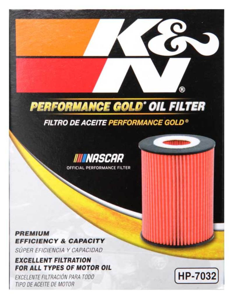 K&N Performance Oil Filter for 06-11 BMW M5/M6 / 08-15 Porsche Cayenne 4.8L / 10-15 911 3.4L/3.8L - HP-7032
