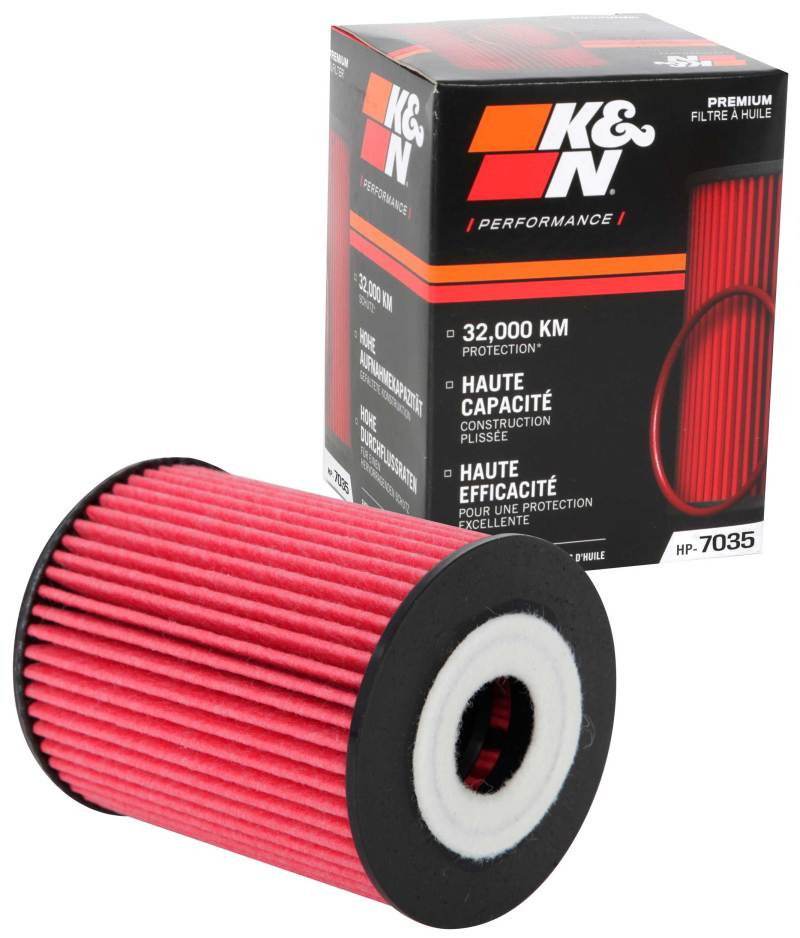 K&N Performance Oil Filter for 15-16 Hyundai Genesis Sedan 3.8L V6 - HP-7035