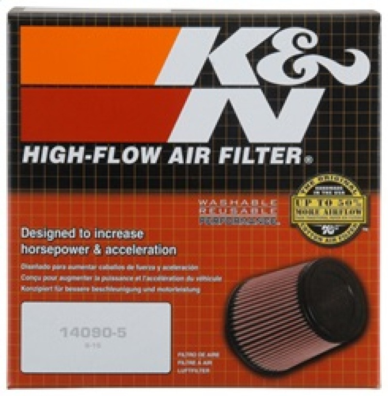 K&N Universal Chrome Filter-Oval Tapered 4in Flg ID x 5.375in Base O/S W x 3.313in Top O/S W - RC-1680