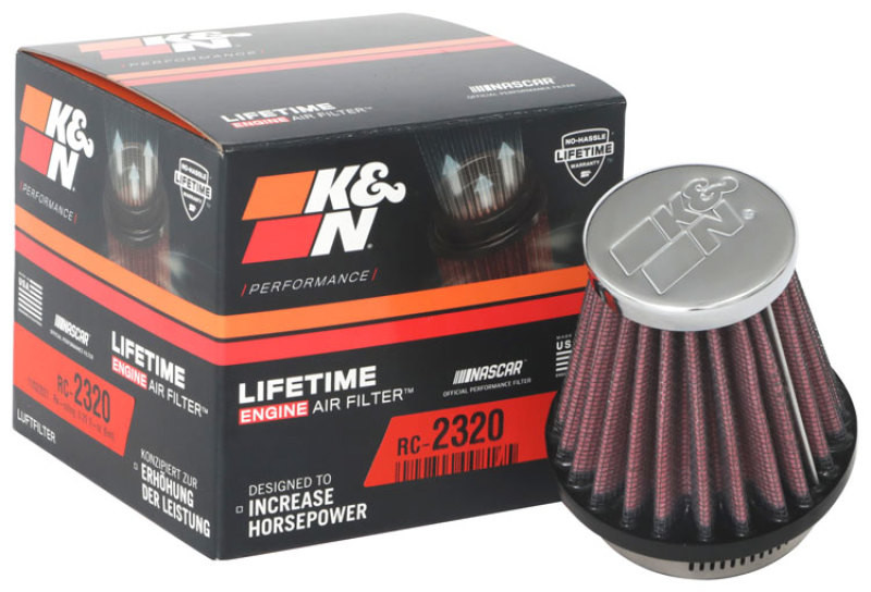 K&N Universal Air Filter 1-13/16in FLG / 3in Bottom / 2in Top / 3in Height - RC-2320