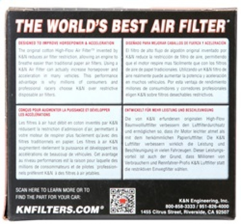 K&N Universal Air Filter 1-13/16in FLG / 3in Bottom / 2in Top / 3in Height - RC-2320