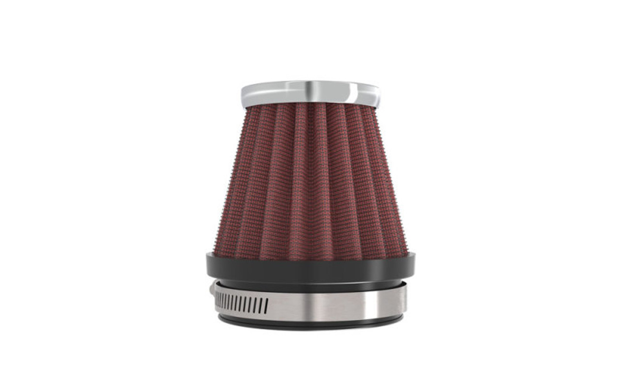 K&N Universal Chrome Filter 2.125 in Flange ID / 3in Base OD / 2in Top OD / 2.75in Height - RC-2340
