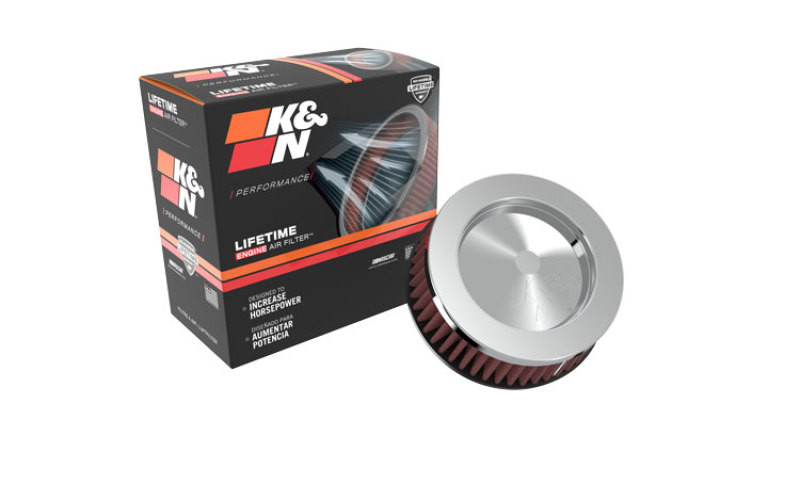 K&N Universal Round Clamp-On Air Filter 2in. Flange / 5-3/8in. OD / 2in. Height - RC-2440