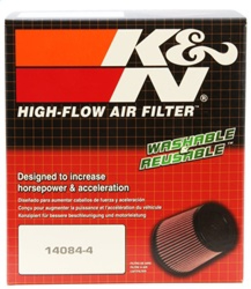 K&N Universal Air Filter - Round Tapered 4in Flange ID / 5.375in Base OD / 4in Top OD / 5.5in H - RP-4660