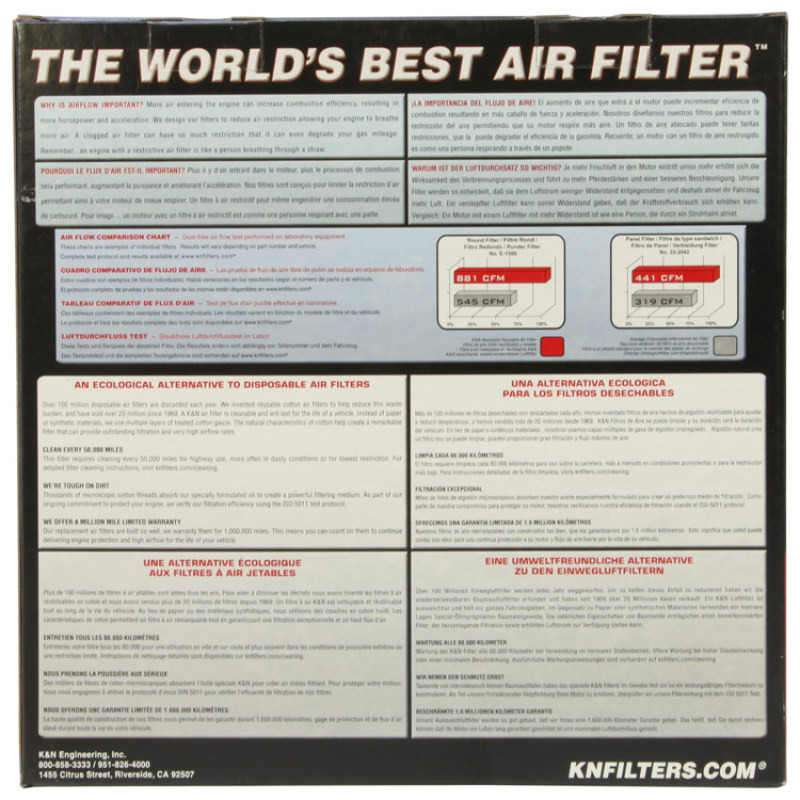 K&N Filter Universal Air Filter Carbon Fiber Top With 6in Flange x 7.5in Base x 6in H - RP-5168