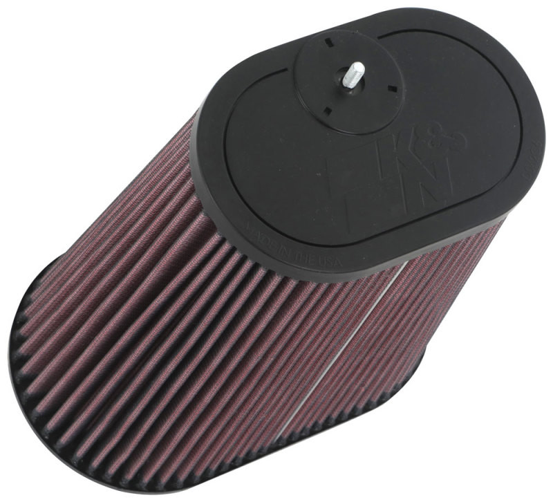 K&N Universal Clamp-On Air Filter 3-1/8in Dual FLG  8-7/8in X 5-3/16 B 6-1/4in X 4IN T, 9inH W/STUD - RU-1012