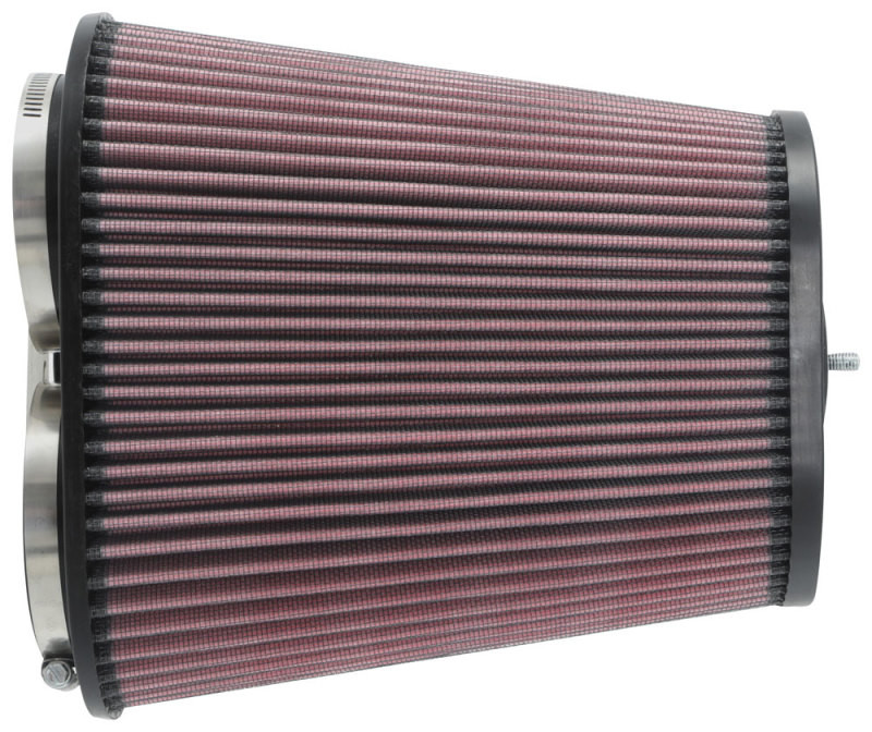 K&N Universal Clamp-On Air Filter 3-1/8in Dual FLG  8-7/8in X 5-3/16 B 6-1/4in X 4IN T, 9inH W/STUD - RU-1012