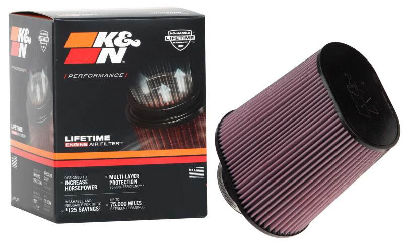 K&N Universal Tapered Filter 4-1/2in Flange, 6-1/4in x 9-1/4in Base, 7in x 4.5in Top, 10in Height - RU-1024