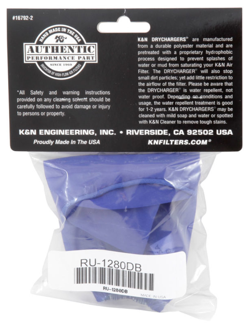 K&N Air Filter Wrap- Blue - RU-1280DB