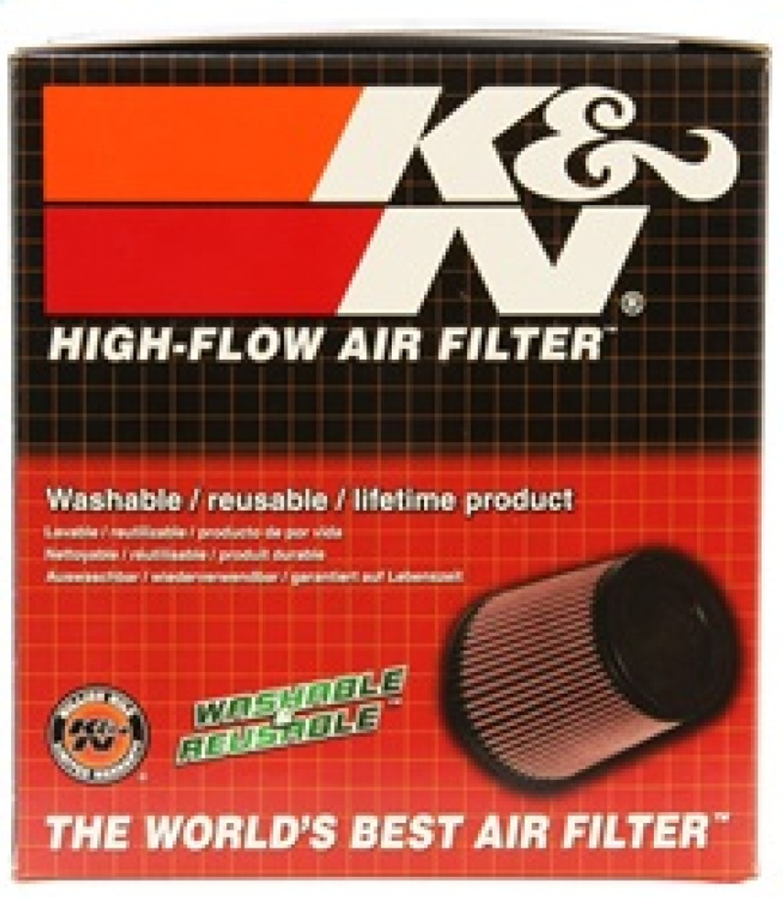 K&N Universal Rubber Filter 3 inch Flange 5 inch OD 5 inch Height - RU-2430
