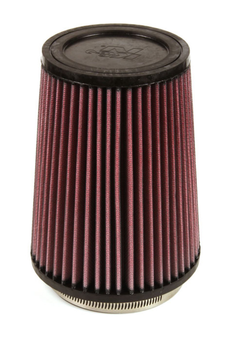 K&N Filter Universal Rubber Filter 4 inch Flange 5 3/8 inch Base 4 3/8 inch Top 7 inch Height - RU-2590