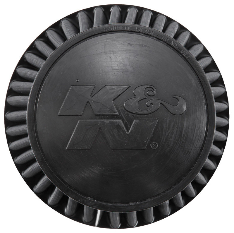 K&N Universal Rubber Filter Round Tapered 6in Flange ID x 7.5in Base OD x 5.25in Top OD x 8in Height - RU-3101HBK