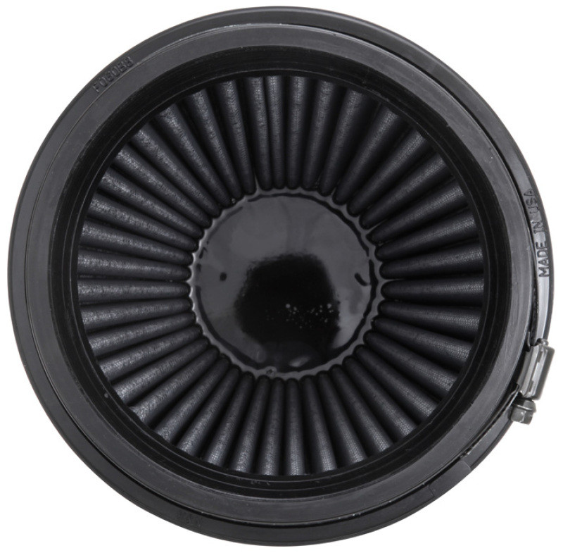 K&N Universal Rubber Filter Round Tapered 6in Flange ID x 7.5in Base OD x 5.25in Top OD x 6in Height - RU-3102HBK