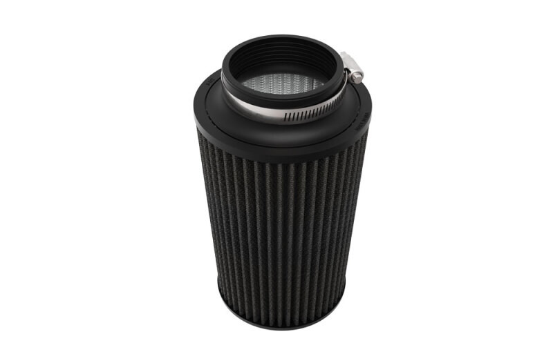K&N Universal Clamp-On Air Filter 3-1/2in Flange ID 6in Base 5-1/4in Top 9in Height - RU-3111HBK