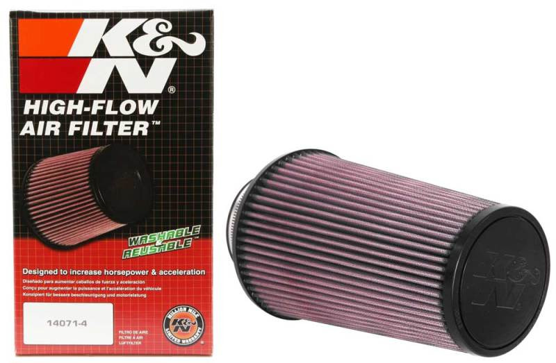 K&N Universal Clamp-On Air Filter 3-1/2in FLG / 6in B / 4-1/2in T / 9in H - RU-3690