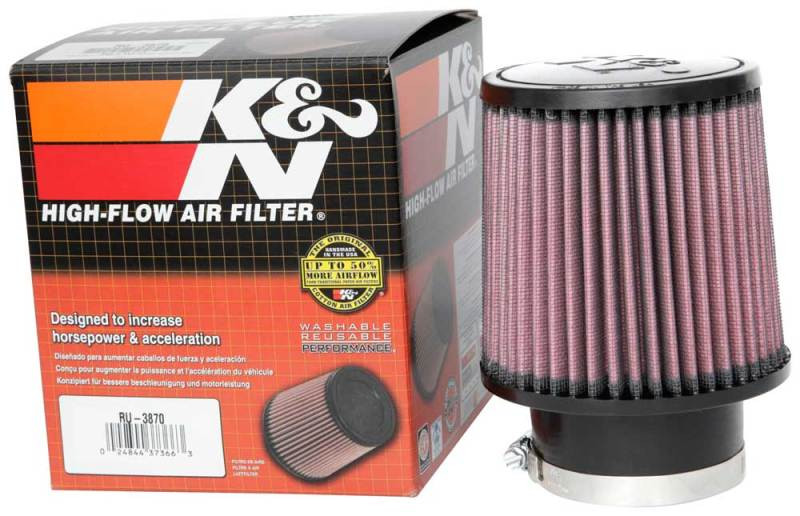 K&N Universal Clamp-On Air Filter 3in FLG / 5in B / 4-1/2in T / 5in H - RU-3870