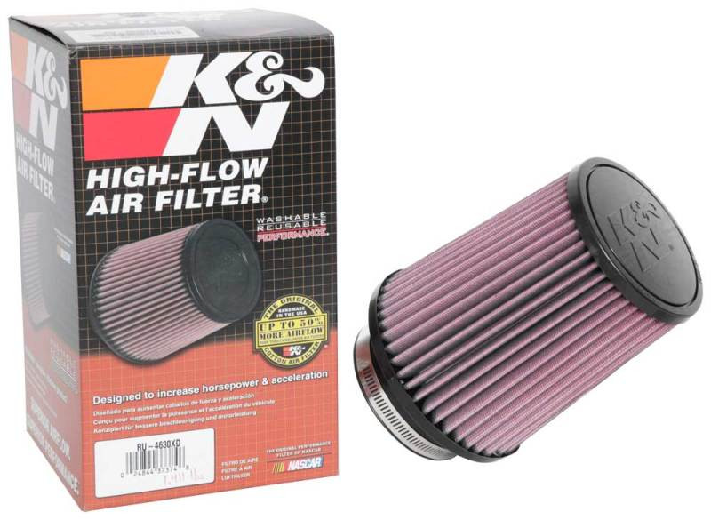 K&N Universal Air Filter 3-1/2in Flange / 5-1/2in Base / 4-1/2in Top / 6-1/2in Height - RU-4630