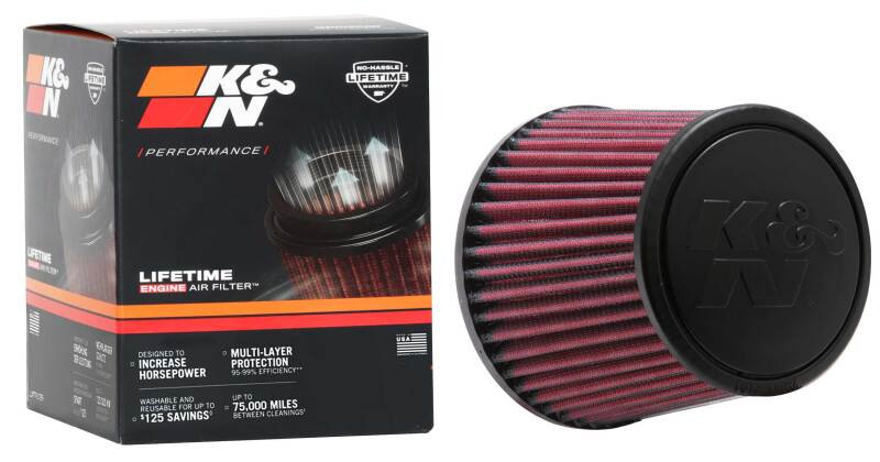 K&N Universal Clamp-On Air Filter 3-15/16in FLG / 5-1/2in B / 4-1/2in T / 4-7/16in H - RU-5059