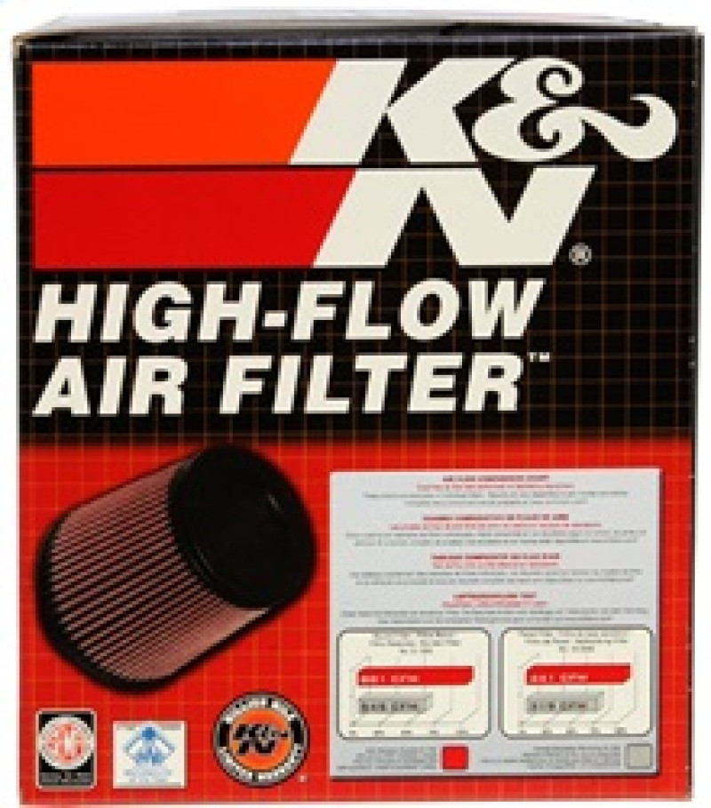 K&N Filter Universal Rubber Filter 5in Flange 6.5in Base 4.5in Top 5.5in Height - RU-5147