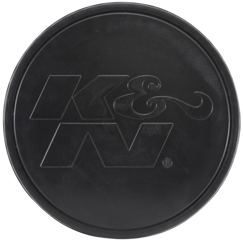 K&N Universal Rubber Filter-Round Tapered 4in Flange ID x 8in Base OD x 6.625in Top OD x 8in H - RU-5171HBK