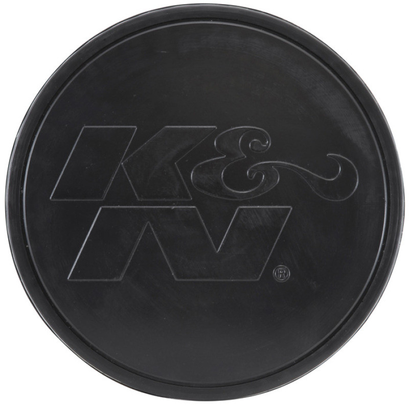 K&N Universal Rubber Filter-Round Tapered 4in Flange ID x 8in Base OD x 6.625in Top OD x 8in H - RU-5171HBK