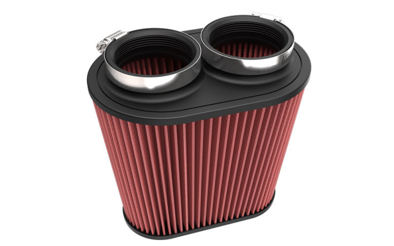 K&N Universal Clamp-On Air Filter 3in Dual Flange 9in x 6in Base 7.5in x 3.688in Top 7.5in Height - RU-6104