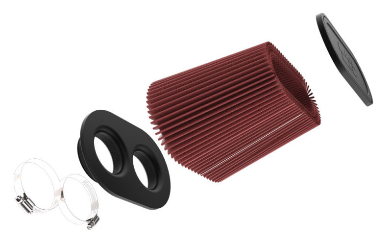 K&N Universal Clamp-On Air Filter 3in Dual Flange 9in x 6in Base 7.5in x 3.688in Top 7.5in Height - RU-6104