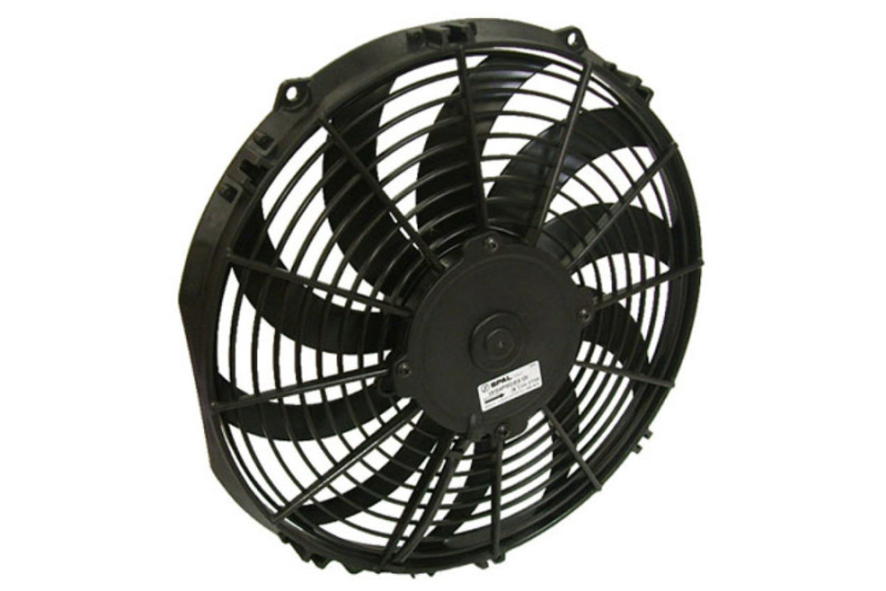 CSF 92-00 Honda Civic All-Aluminum Fan Shroud w/12in SPAL Fan - Black Finish - 2858FB