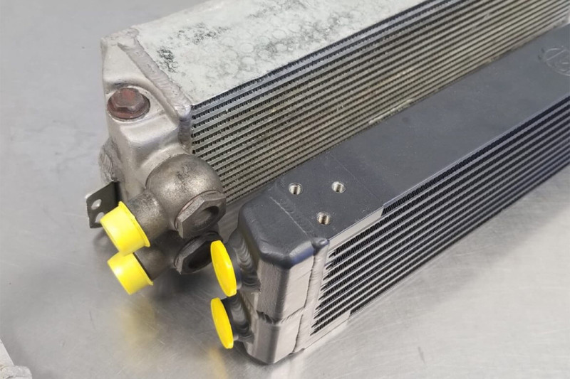 CSF Universal Dual-Pass Oil Cooler (RS Style) - M22 x 1.5 - 24in L x 5.75in H x 2.16in W - 8110