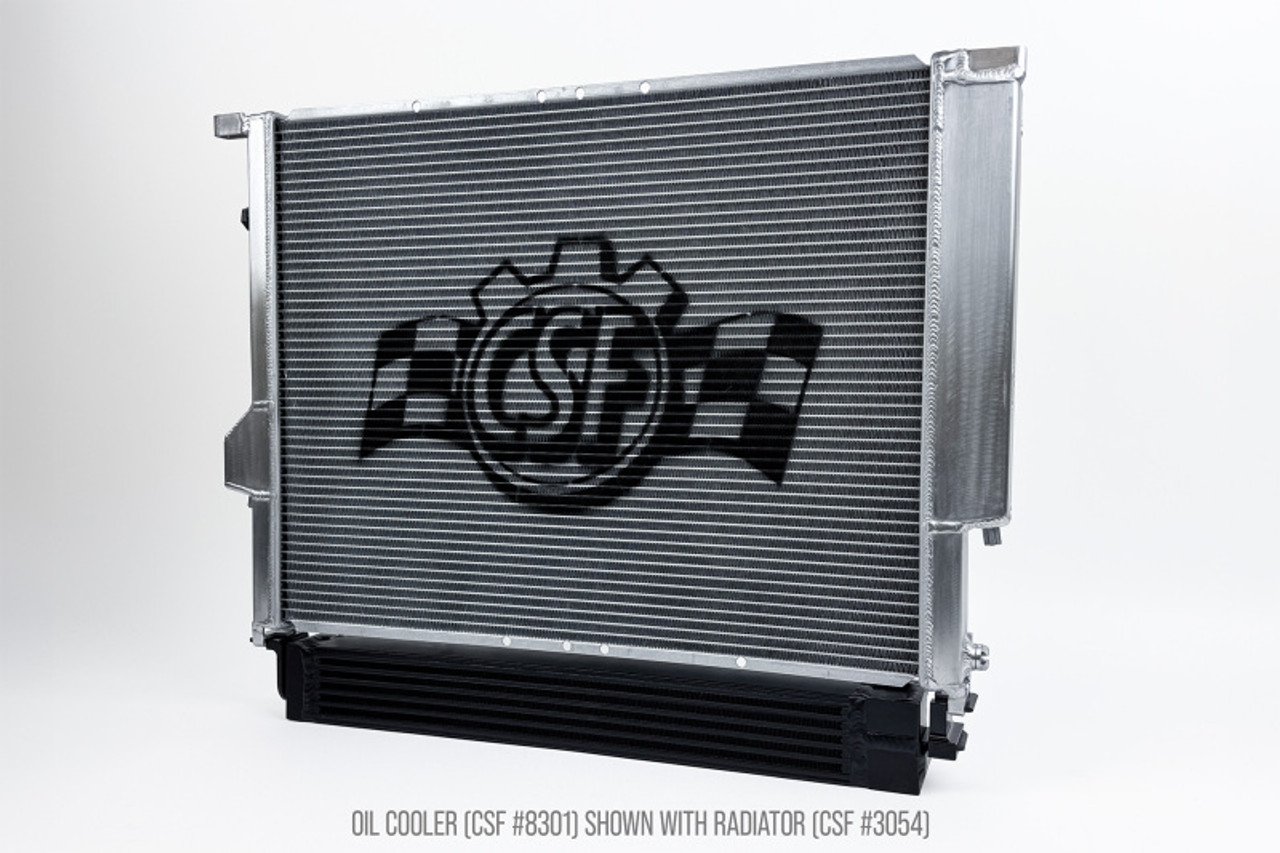 CSF 92-99 BMW E36 Euro Spec High Performance All Aluminum Engine Oil Cooler - 8301 Photo - Mounted