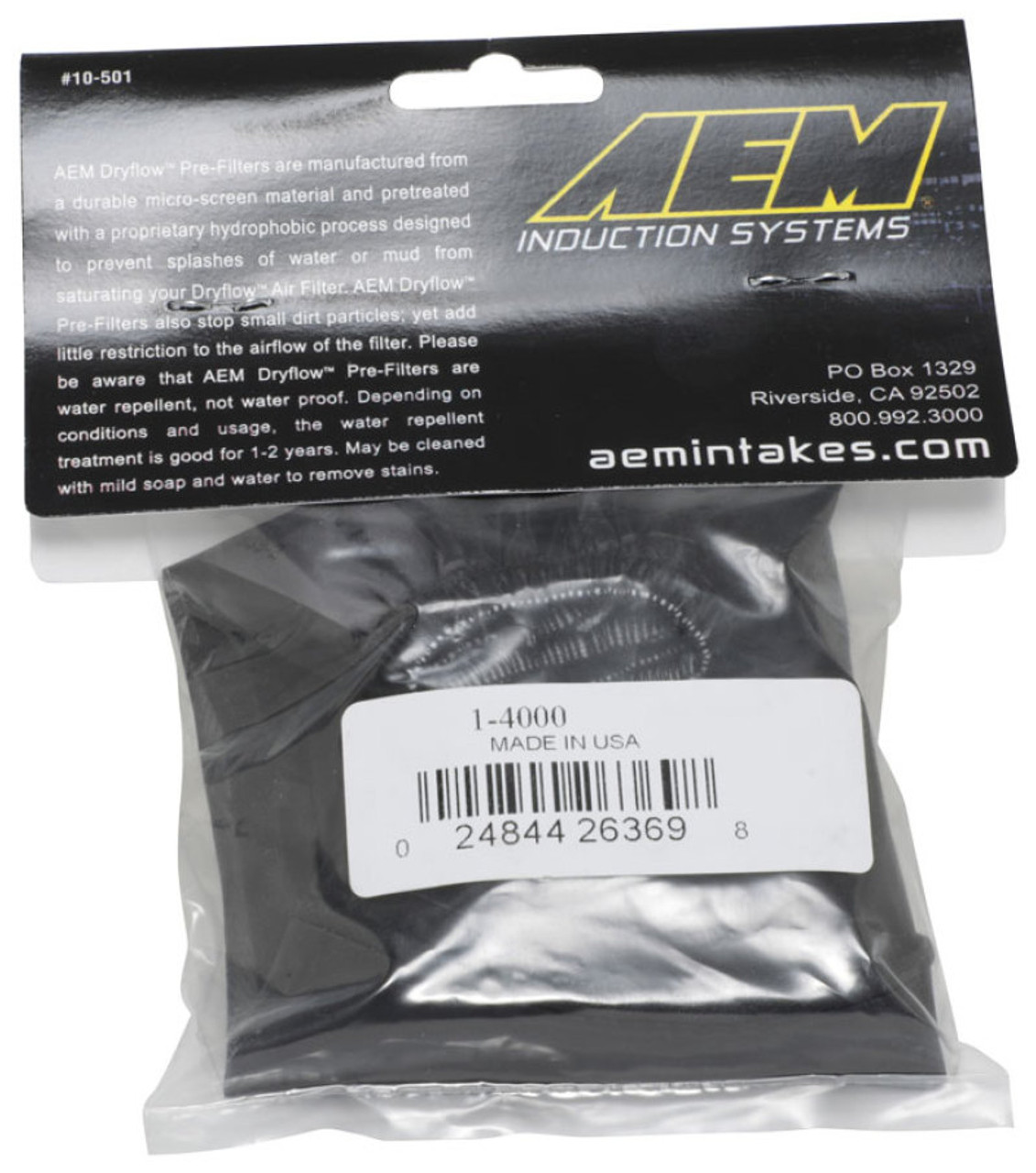 AEM Air Filter Wrap 6 in Base 5 1/4 in Top 5 in Tall - 1-4000