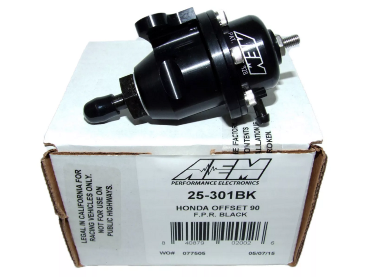 AEM 98-99 Acura CL / 00-05 S2000 / 98-02 Accord / 96-00 Civic Black Adjustable Fuel Pressure Regulat - 25-301BK
