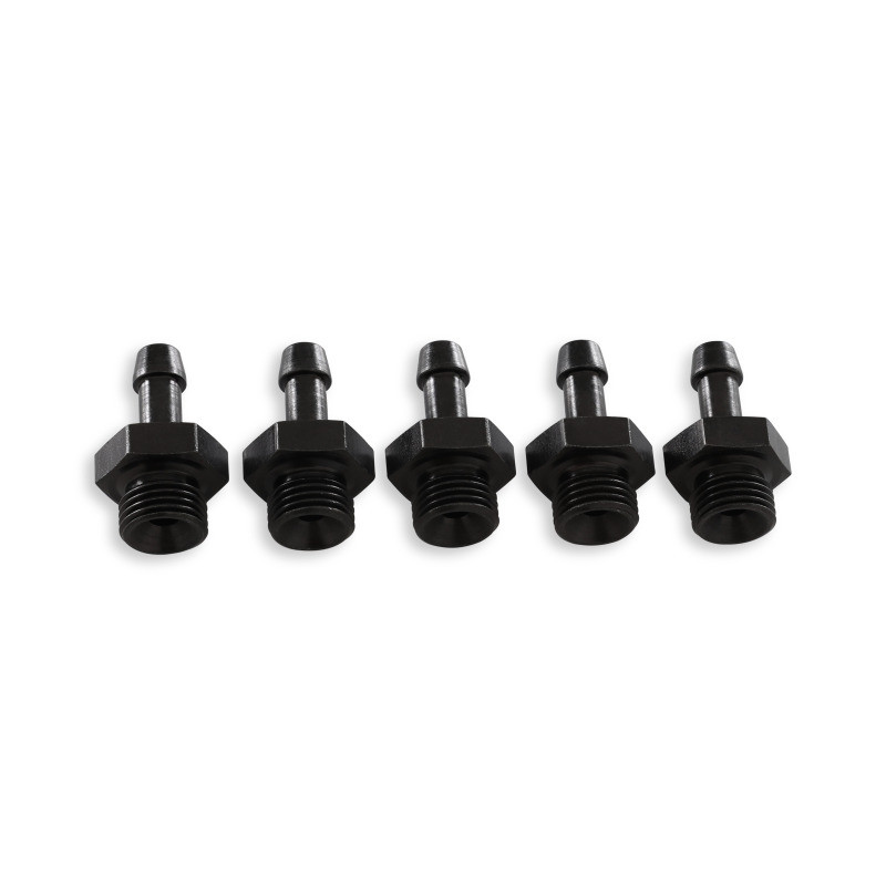 AEM Adjustable Fuel Pressure Regulator Barb Fitting -6 (9/16in-18) to 7mm - 5 Pack - 25-393