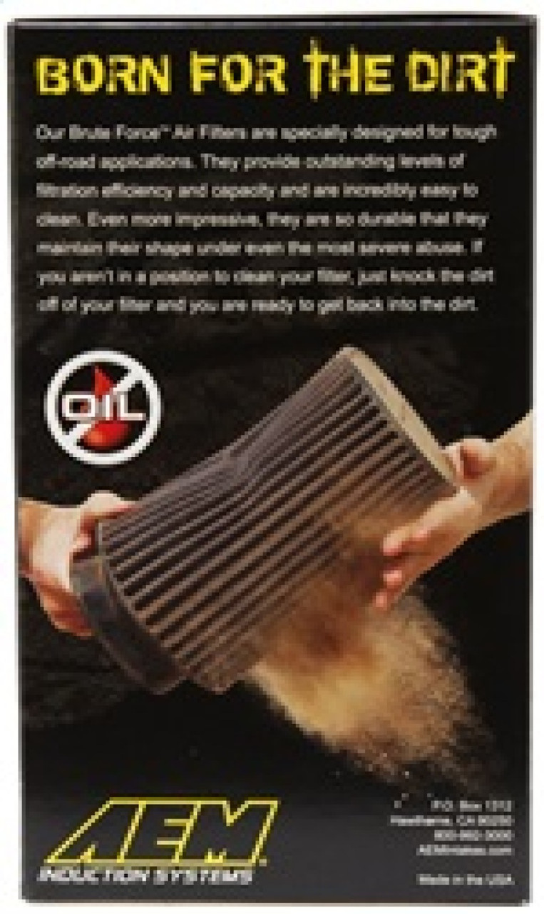 AEM 3.5 in x 9 in Dryflow Conical Air Filter - 21-2049BF
