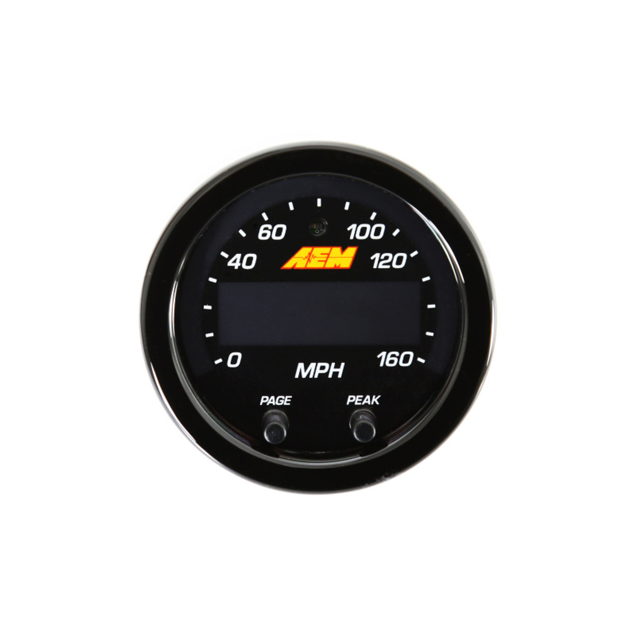 AEM X-Series 0-160 MPH Black Bezel w/ Black Face GPS Speedometer Gauge - 30-0313