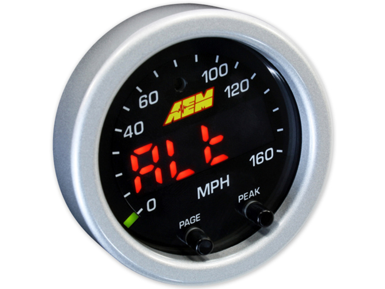 AEM X-Series 0-160 MPH Black Bezel w/ Black Face GPS Speedometer Gauge - 30-0313