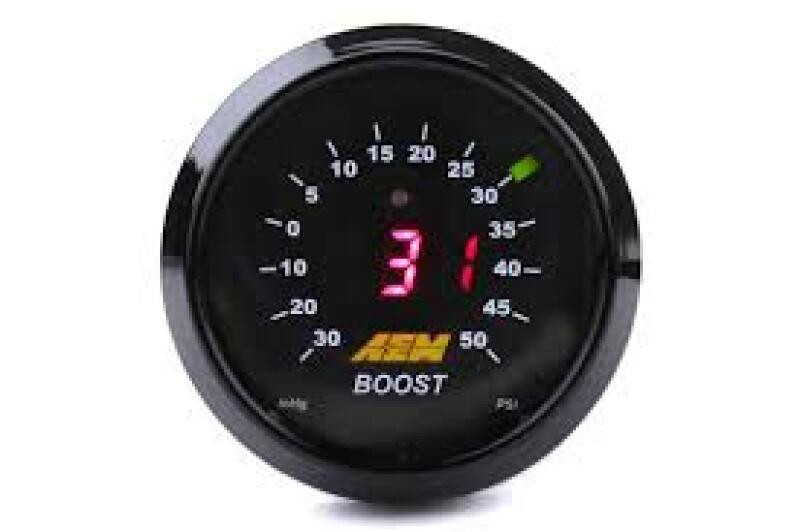 AEM 52mm Boost Digital Gauge -30-50psi - 30-4408