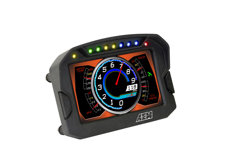 AEM CD-5LG Carbon Logging Digital Dash Display w/ Internal 10Hz GPS & Antenna - 30-5603