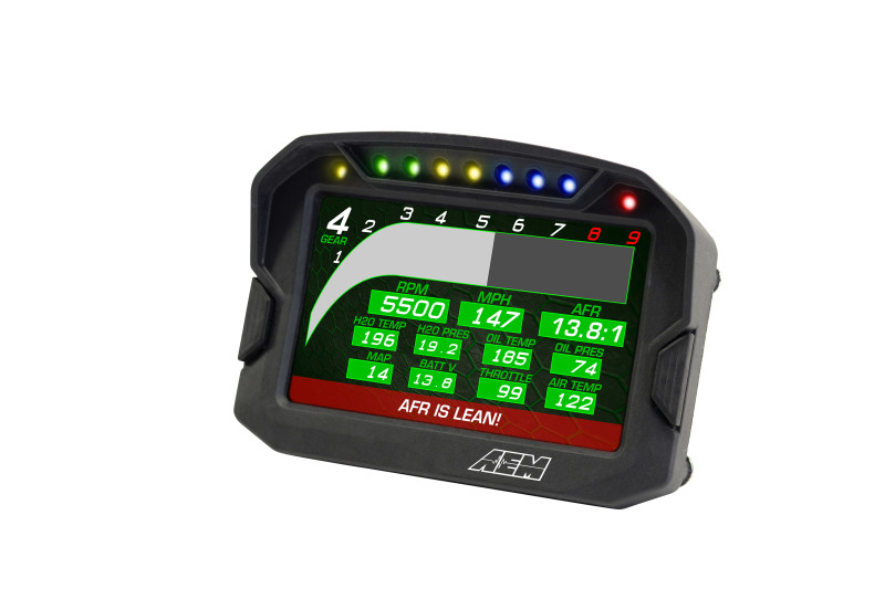 AEM CD-5LG Carbon Logging Digital Dash Display w/ Internal 10Hz GPS & Antenna - 30-5603