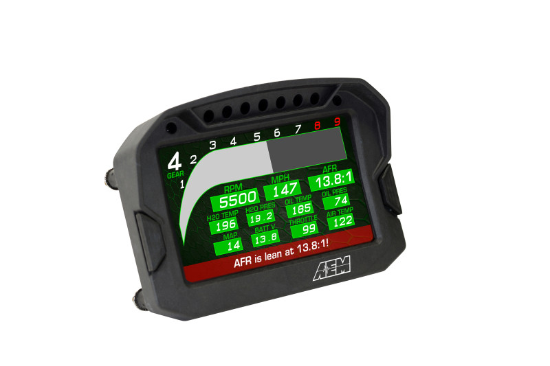AEM CD-5LG Carbon Logging Digital Dash Display w/ Internal 10Hz GPS & Antenna - 30-5603