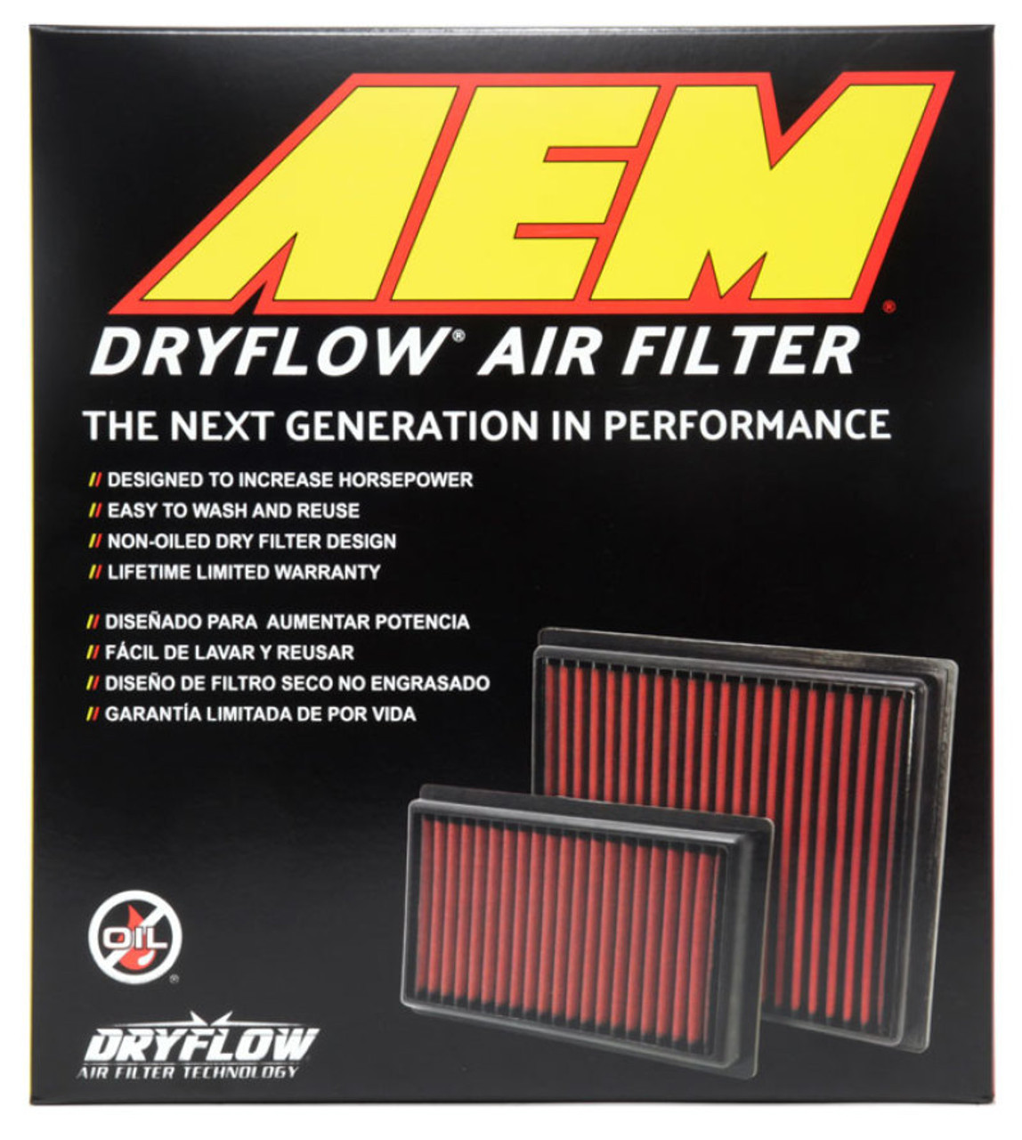 AEM 10-18 Lexus RX350 V6-3.5L F/I DryFlow Air Filter - 28-20443