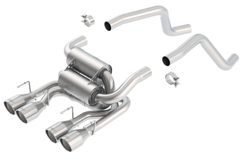 Borla S-Type Classic Axleback Exhaust - 05-08 C6 Corvette