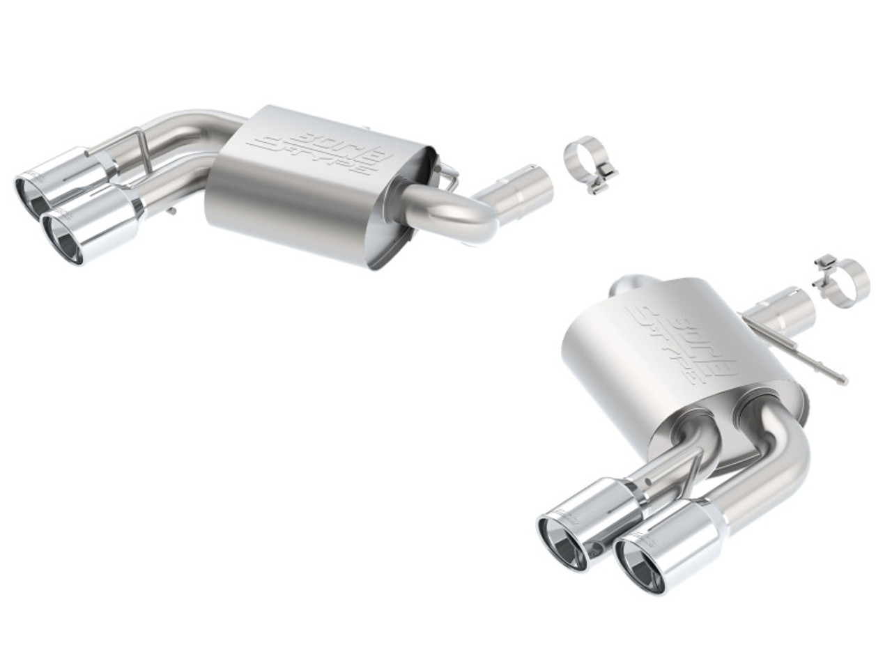 Borla S-Type Axleback Exhaust w. Quad Polished Tips - 16-24 Chevrolet Camaro SS